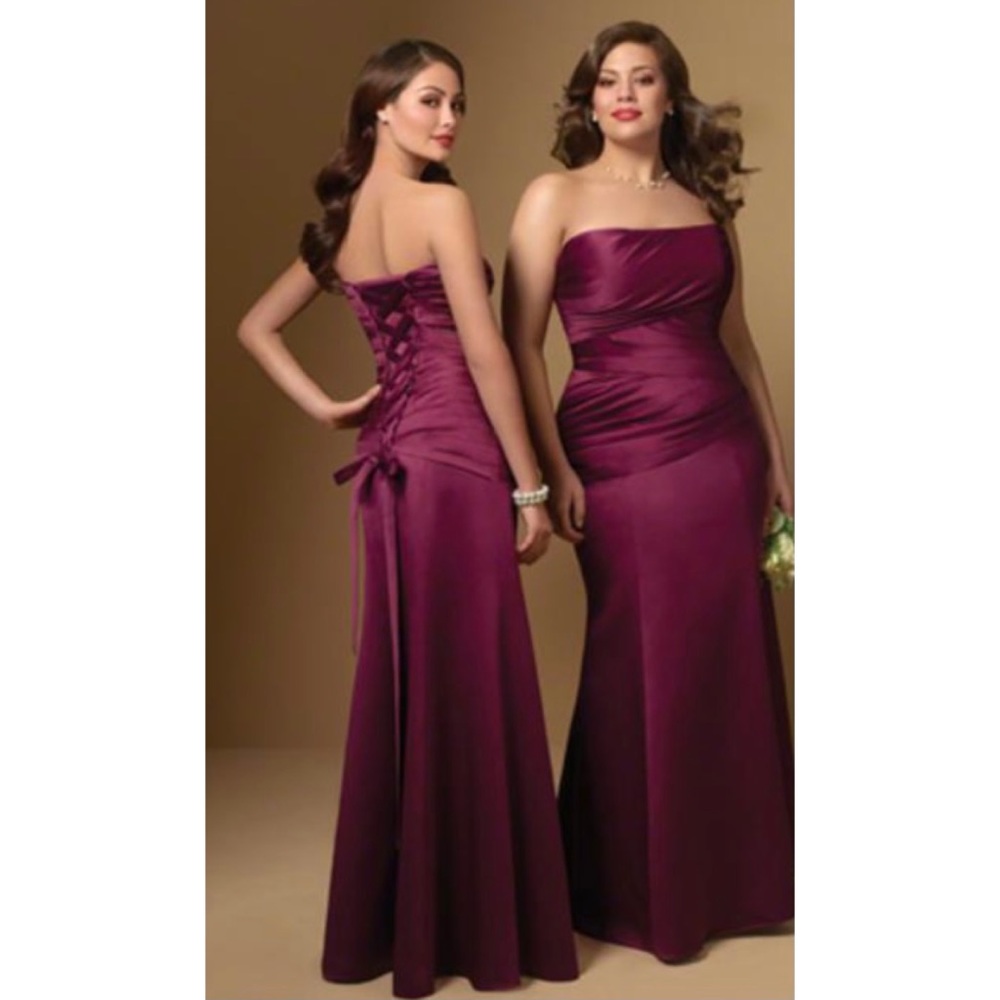 Alfred Angelo Berry Corset Back Bridesmaid Dress